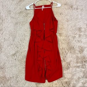 Red Ruffle Hello Miss Dress